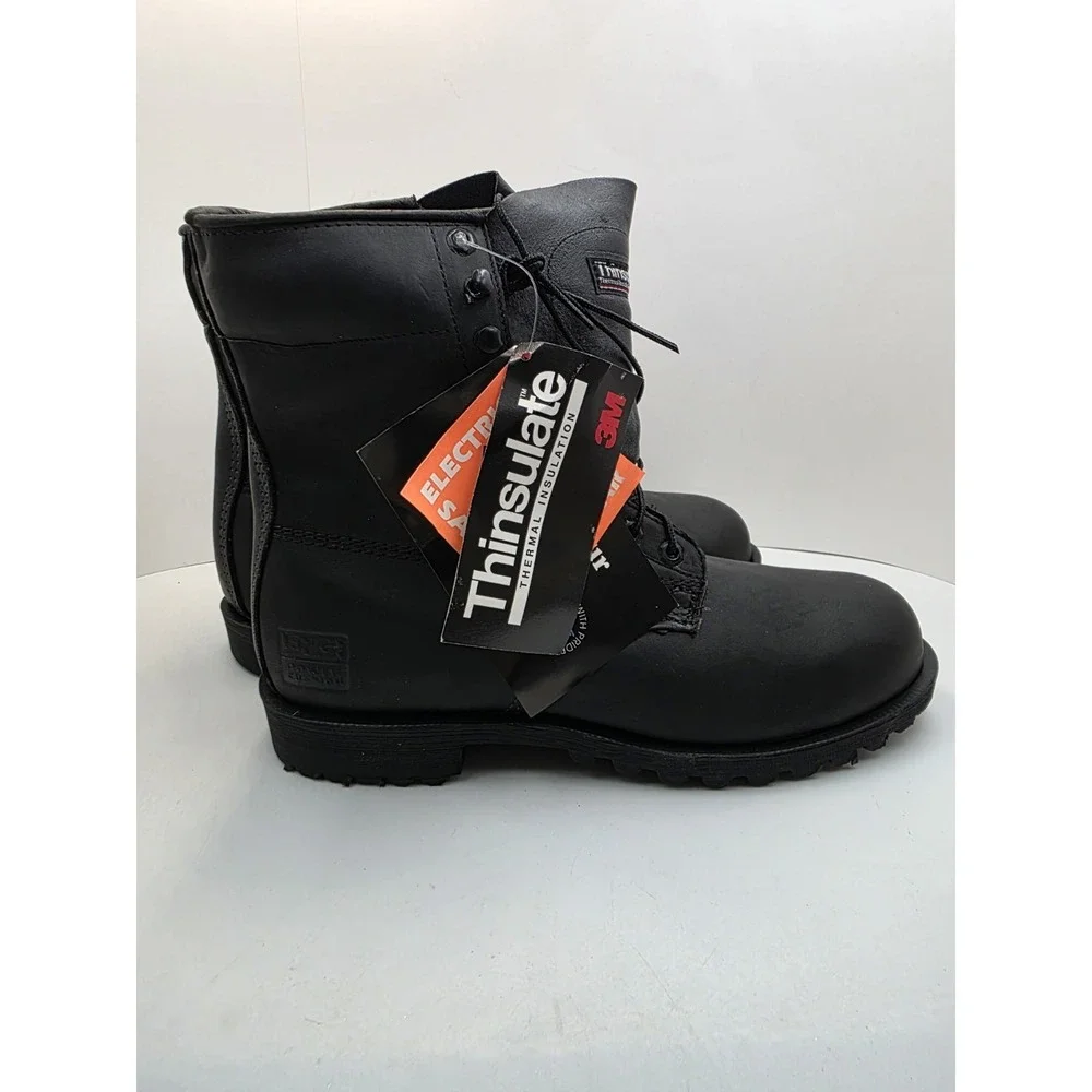 Lehigh Safety Toe EH Work Boots Mens 11 Wide Leather 3M Thinsulate USA